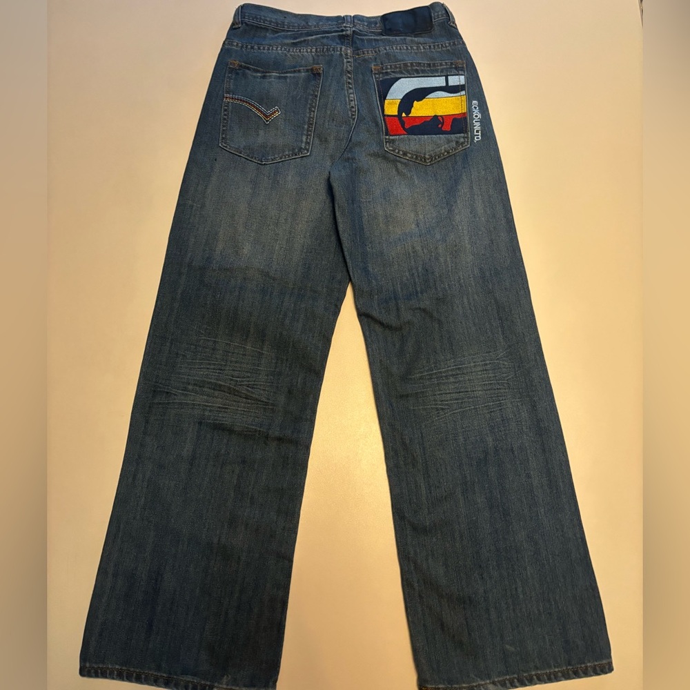Ecko Unlimited Blue Denim embroidered jeans